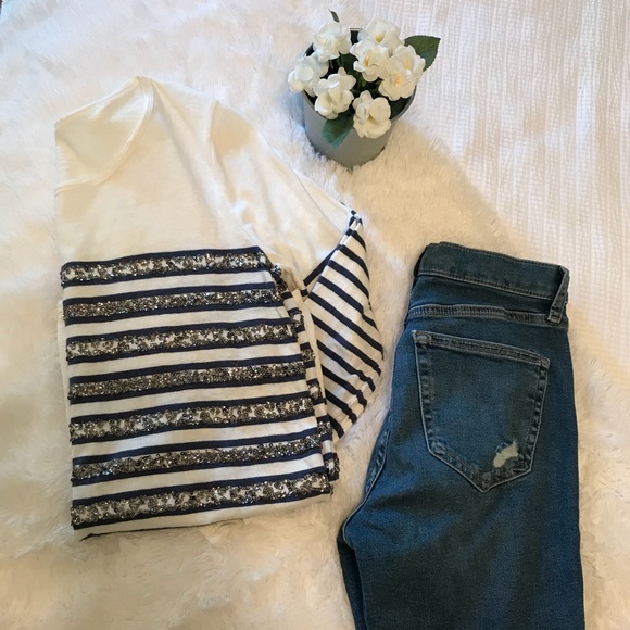 J Crew Beaded Shirt - Picture 1 of 4